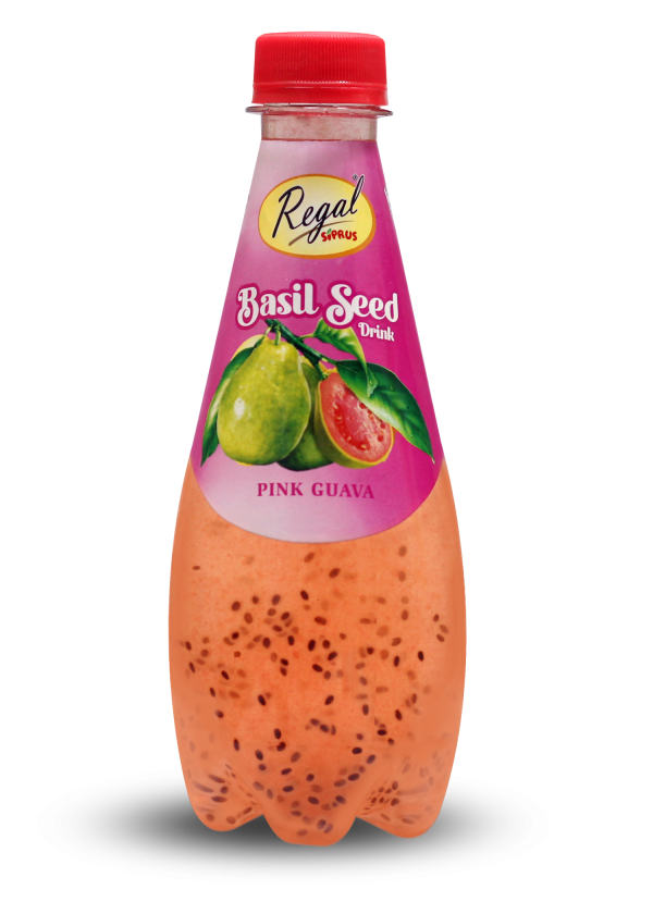 Basil Seed Drink Pink Guava
